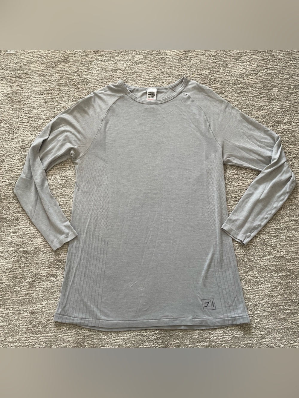 Gymshark Arrival Long Sleeve T Shirt Lightweight Gray Men’s Medium Performance